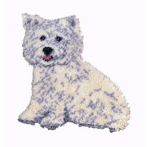 Latch hook rug kit - latch, dog