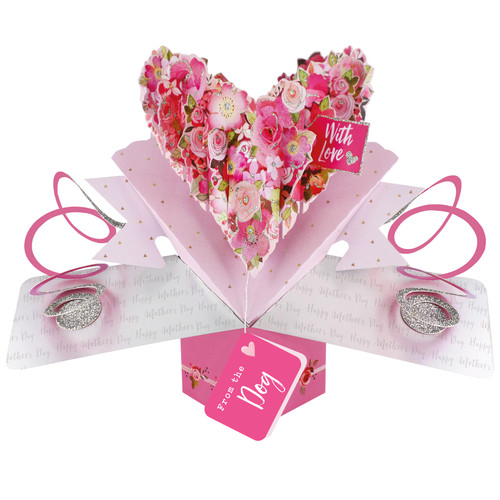 From the dog - floral, heart