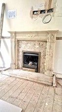 Fireplace Hearth Mantle Marble Back panel Stone