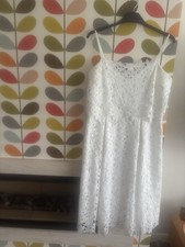 White lace occasion dress - lace,