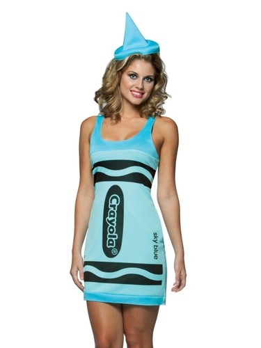 Adult ladies blue crayon - adult,