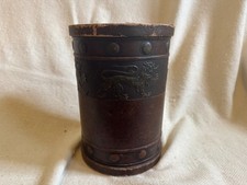 antique leather Umbrella stand probably late Victorian / early Edwardian