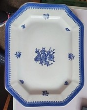 Vntg Wedgwood Georgetown Springfield 14" Large Serving Platter Blue