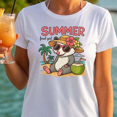 Feral girl summer animal - feral,