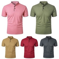 Men grandad collar shirt - men's,