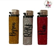Glitter Lighters with Personalised text