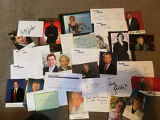 Signed  Job lot 30+ TV Theatre Music Comedy cards promo photos AUTOGRAPH