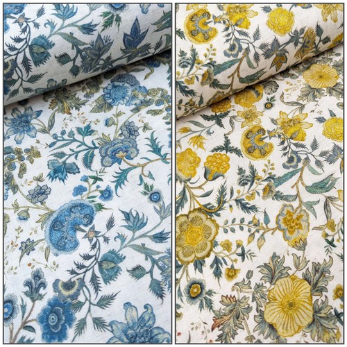 Floral cotton and - floral, flax