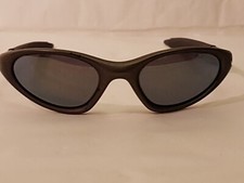 Vintage Oakley Minute Satin Brown Frame Black Iridium Lens Sunglasses
