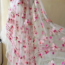 Colourful Flower Lace Tulle Embroidery Lace Fabric for Costumes Craft 