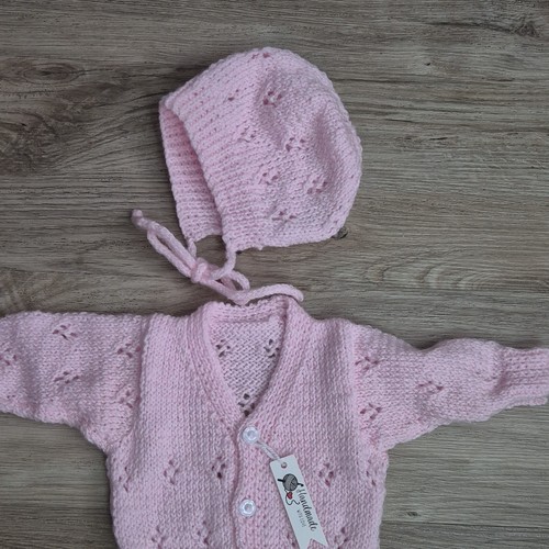 Handknitted newborn girls - handknitted,