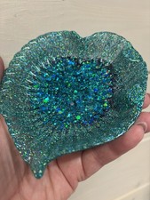 Teal Sparkly Heart Trinket