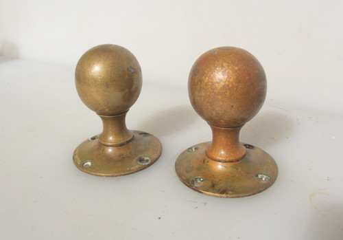Victorian brass door knobs - brass,