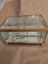 Vintage Etched Clear Glass