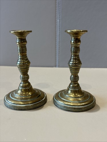 Brass candlestick candle - candlestick,