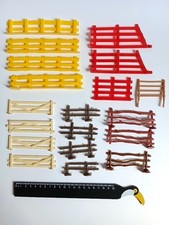 vintage plastic fence railings x19 fences  1:32 zoo farm plastic animal pen