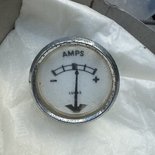 Classic Lucas Ammeter Gauge - White Face Genuine Part Original Condition