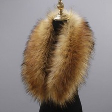 80cm Plush Fake Fur Winter Shawl Collar New Fur Gray Collar