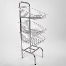 3 Tier Chrome Wire Basket