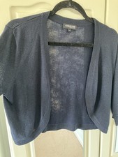 Navy Fine Knit Ladies Shrug