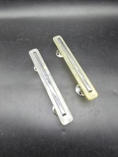 Pair 1950s Lucite Door Handle Pulls Clear Chrome 18cm Long Reclaimed 
