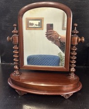 Stunning Antique Mahogany Swing Frame Bedroom Bathroom Freestanding Mirror