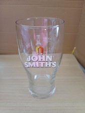 John Smiths Tadcaster Brewery Beer Pint Glass Logo Branded Man Cave Home Bar