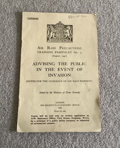 Air raid precautions training - air,