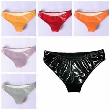 Lady PU Leather Briefs Wet