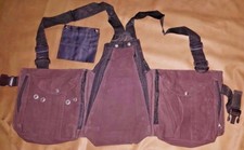 Falconry Leather Vest, Hawking, Hunting, Bird Handling (Brown) Nubuck Leather