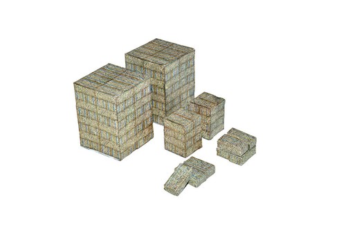 Straw bales pre cut - pre-cut, card