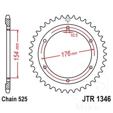 JT Rear Sprocket 43 Tooth 525