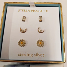 Stella Picciotto Sterling Silver Earrings Set Boxed - #4451