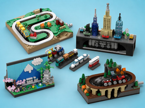 Mini train railway building - mini,