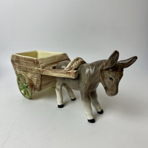 Vintage sylvac donkey and cart - donkey,