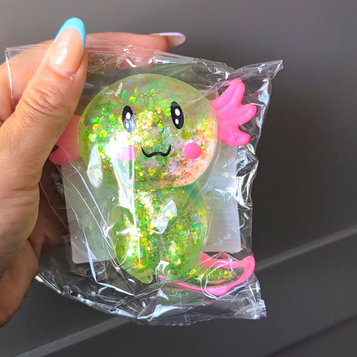 Green glitter axolotl sugar - green,