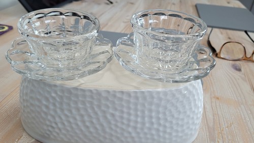 Clear glass tea coffee - 2x, tea/coffee
