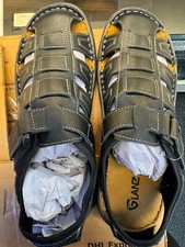 Mens Handmade Real Leather Sandals Twin Walking Summer Holiday Beach Mules Shoes