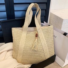 Beach Bag Summer Rattan Large