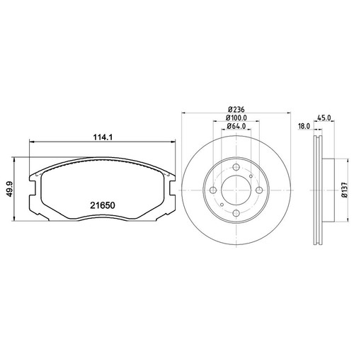 Mintex front brake discs - front,