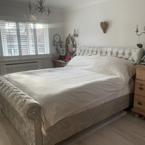 Ottoman sleigh bed frame - bed,