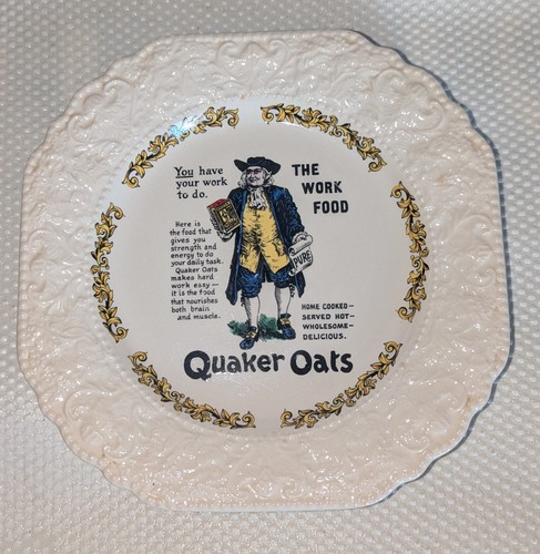 Porcelain plate quaker oats - porcelain, oats"