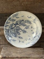 Antique French Terre de Fer Transferware Serving Plate Bowl