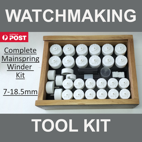 Complete mainspring winder set - complete,