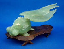 Jade fish sculpture Gold Fish Veiltail Fighting Koi CHINA QING dynasty 1800 XIX