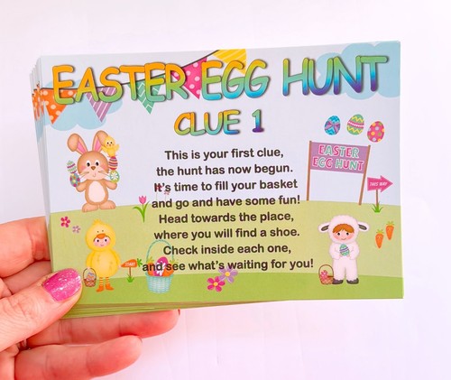 Easter egg hunt - indoor, clues