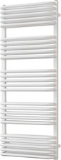 Towel Rail Gloss White H1269xW500mm Round Tube Steel 3108 BTUs|RRP £507