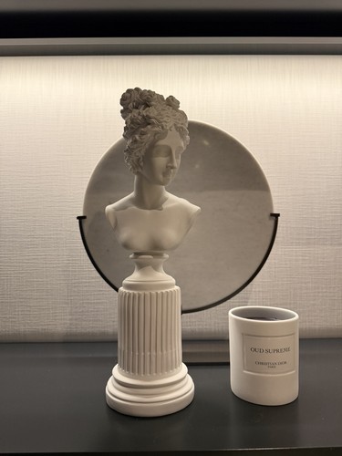 White female bust statue - white,