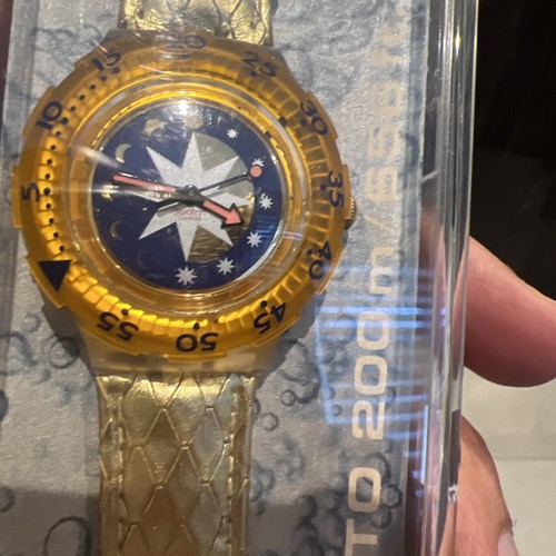 Swatch scuba 200 golden sphere - scuba,