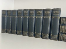Complete Set Antique Charles Dickens Library Books! Gold Edge Pages! 18 Books!